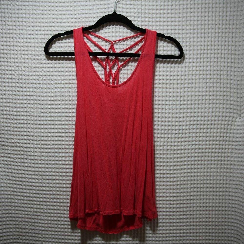 Pink Tank Top (med. size) cute criss cross backing